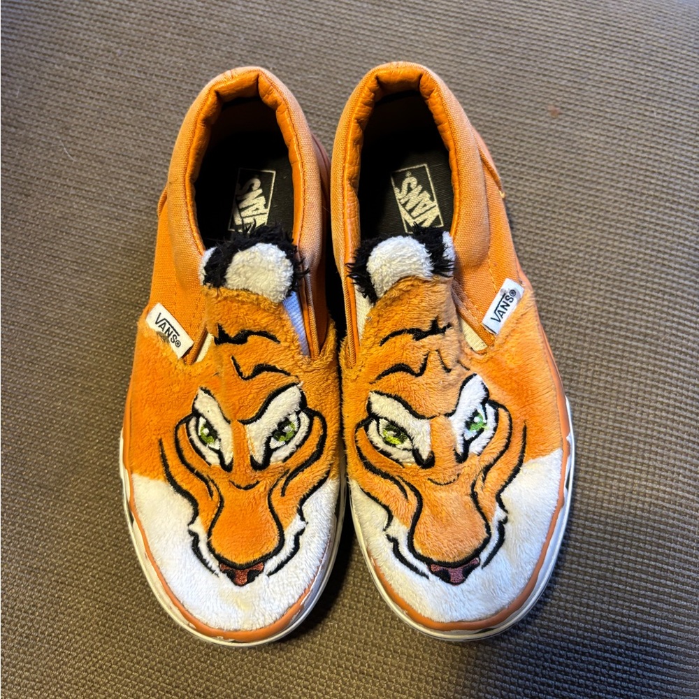 Vans Orange Tiger Slip-On Shoes